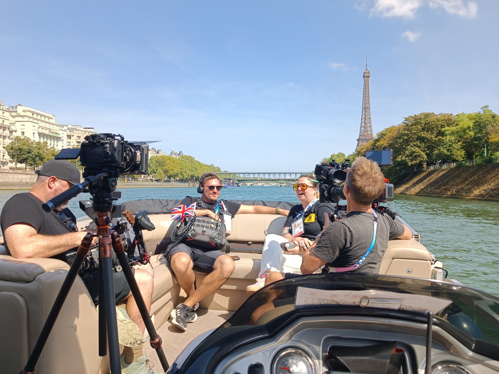 tournage à bord de My Paris River